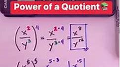 Law of Exponents: Power of a Quotient Rule!📚