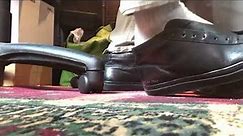 Office Under Desk Shoe Play Dance W/ Shaking Leg Wearing Common Projects Italian Sneakers Loose