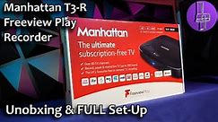 Manhattan T3-R Freeview Play Recorder - Unboxing & FULL Set-Up (UK 2021)