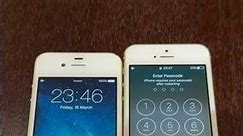 iPhone 4 vs iPhone 5 boot up test #shorts #iphone4 #ios7 #iphone5 #ios10