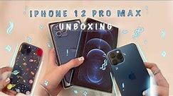iPhone 12 Pro Max Unboxing 📦 || Pacific Blue || 256GB || with aesthetic accessories