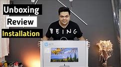 HP M27f 27 inch Diagonal FHD Monitor Unboxing, Installation & First impression | Hp m27f Monitor