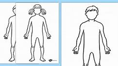 Body Outline Template Sheet KS1