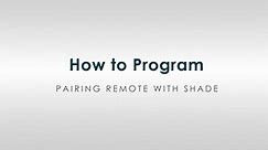 How to Pairing Remote with Centerpiece™ Roman Shade