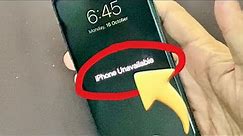 How to Fix iPhone Unavailable Problem | iPHONE UNAVAILABLE lock Removal