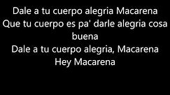 Macarena - Los del Rio, Lyric video (Hey Macarena!)