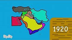 The evolution of the middle east map since 1880