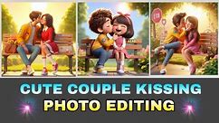 Cute Couples Kissing Photo Editing 🥰bing image creator ai ❤️ microsoft bing ai image creator