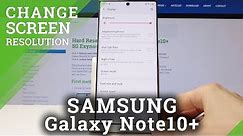 How to Change Screen Resolution in SAMSUNG Galaxy Note10+ - Display Resolution Set Up