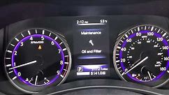 How to reset oil and tire maintenance notification on Infiniti Q50 q70 2014-2017 EASY