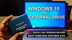 How To Install Windows 10 On External SSD To Use With Mac & PC | Without WinToUSB