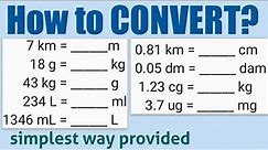 CONVERSION of Units of Measurements