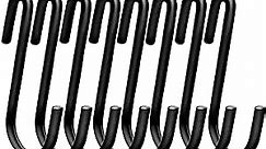 ESFUN 30 Pack Heavy Duty S Hooks Black S Shaped Hooks Hanging Hangers Pan Pot Holder Rack Hooks for Kitchenware Spoons Pans Pots Utensils Clothes Bags Towels Plants