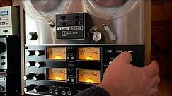 Teac A 2340 4 Track Reel to Reel Demonstration.