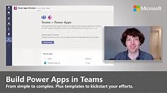Build Power Apps in Microsoft Teams | Microsoft Ignite 2020