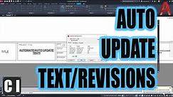 Easy AutoCAD Trick to Automate Layout Text! Auto Update Revisions, Titles & more on all Sheets
