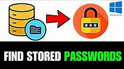 How to Find Stored Passwords on Windows 10 WORKS NOW! (2024)