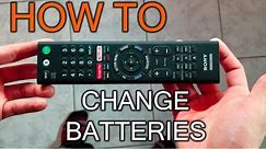 How to replace the battery in Sony TV remote