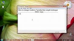 How to Change Windows 7 Product Key