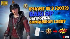 BakiOp is Live | Destroying Lobby | Conqueror Arabic Lobbies | iPhone SE3 (2022) | 8 KD