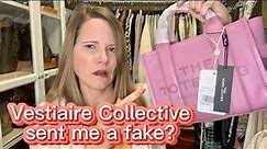 Marc Jacobs The Tote Bag in Orchid Haze Unboxing - Did Vestiaire Collective Authenticate a Fake???