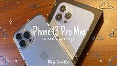 iPhone 13 pro max unboxing & set up ☁️ sierra blue ❄️ 128 gb (philippines)