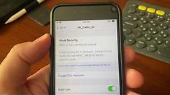 Fix "Weak Security" Wi-Fi Warning on iPhone iOS14