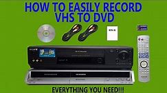 HOW TO RECORD VHS TAPES TO DVD DISCS WITH SEPERATE DEVICES A COMPLETE KIT FOR TRANSFERRING TO DISK