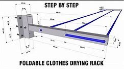 HOW TO MAKE A FOLDABLE CLOTHES DRYING RACK - STEP BY STEP