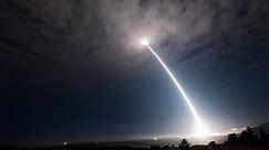 An unarmed Minuteman III intercontinental ballistic missile la...