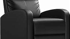 Homall Recliner Chair, Recliner Sofa PU Leather for Adults, Recliners Home Theater Seating with Lumbar Support, Reclining Sofa Chair for Living Room (Black, Leather)