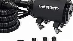 SHELANDY Powerful Motorcycle & Car Dryer with 14 Foot Flexible Hose & Wheels - for Auto Detailing and dusting,black