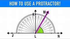 HOW TO USE A PROTRACTOR TO MEASURE ANGLES!