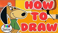 How To Draw Augie Doggie From The Quick Draw McGraw Show