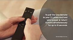 How to Connect Samsung One TV Remote | Samsung UK