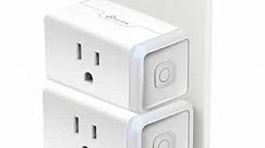 Kasa Smart Plug HS103P2, Smart Home Wi-Fi Outlet Works with Alexa, Echo, Google Home & IFTTT, No Hub Required, Remote Control,15 Amp,UL Certified, (Pack of 2) White
