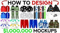 HOW TO DESIGN CLOTHING MOCKUPS FOR YOUR BRAND 2024 [WALKTHROUGH]