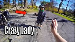 Crazy Lady vs Dirt Bike