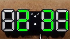How to set your 3D LED digital wall clock.