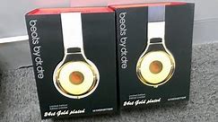 Fake 24kt Gold Beats By Dre Pro Headphones Unboxing and Review