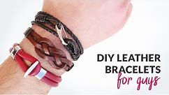 DIY 3 Styles of Leather Bracelets for Guys | Curly Made