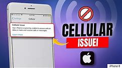 Fix the Currently Unable to Access Cellular Data Error on iPhone