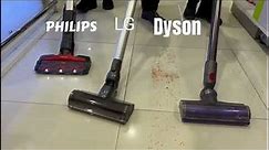 Testing the Suction Philips vs LG vs Dyson Stick Vacuum #stickvacuum #dyson