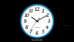 MatsClock 120130 - Analog Clock Timer (Hour, Minute & Second Needles) Live Time in PowerPoint Slide