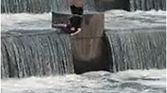 Guy Fails Multiple Times While Wakeboarding Through Water at Public Park