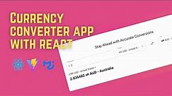 Create a Currency Converter with React and Material-UI