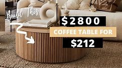 DIY FLUTED COFFEE TABLE on a budget // Luxe For Less