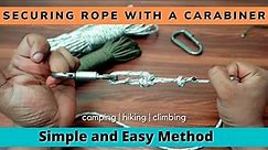 Securing Rope With A Carabiner