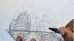 Drawing in a five point perspective