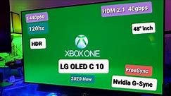 LG OLED C10 48" Gaming TV & Xbox One X 120hz 1440p HDR Test